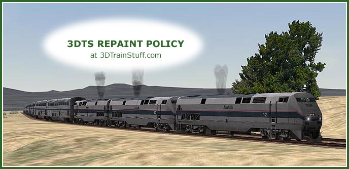 Repaint Policy at 3D Train Stuff