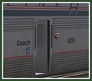 Amtrak Superliner II Coach Door View